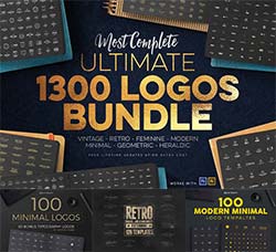 30套1300多个标志大合集：1300 Logos Ultimate Megabundle